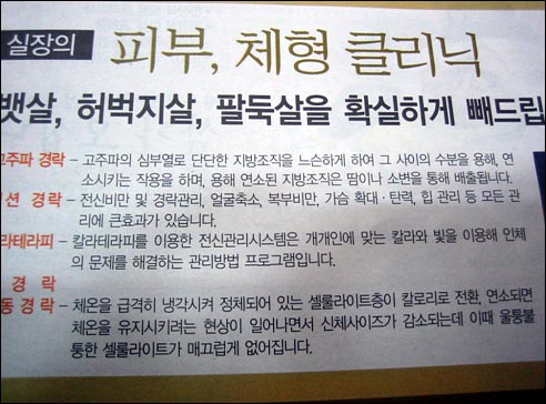 광고대로라면 세상에 살찐 사람은 없을 듯하다. 